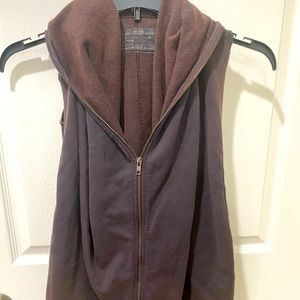 All Saints sleeveless zip up hoodie